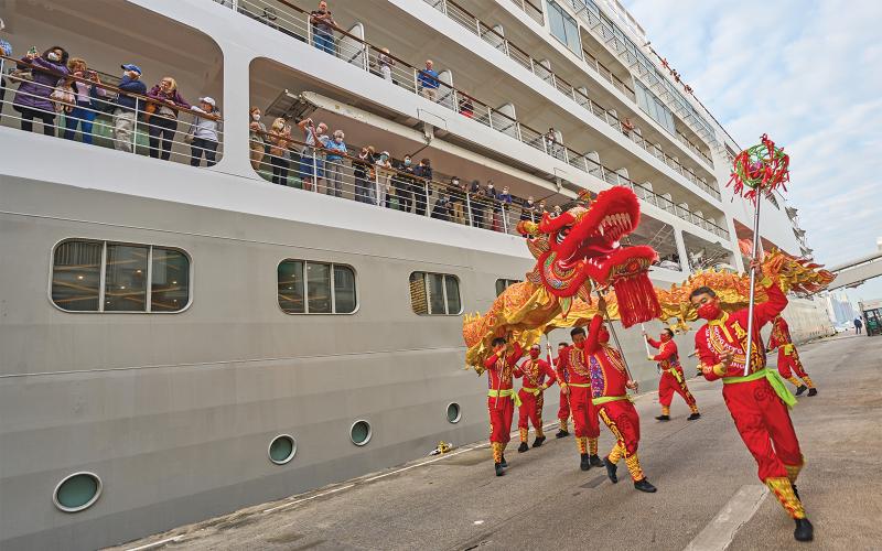 Welcoming Ceremony for Silver Spirit held in  Tsim Sha Tsui, Hong Kong